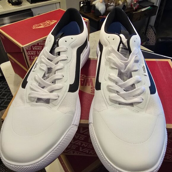 Vans Men's UltraRange Exo White Black Striped Trail Skate Shoes Size 11.5 NEW - Picture 4 of 10